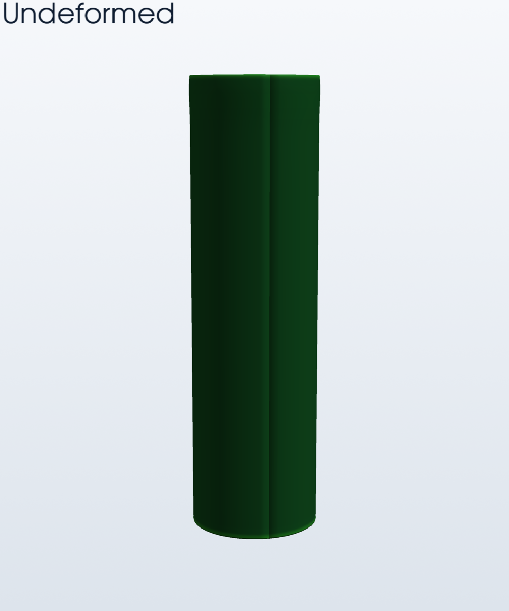 Undeformed tube — initial configuration